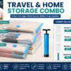 Transparent Vacuum Storage Bags Combo with Hand Pump