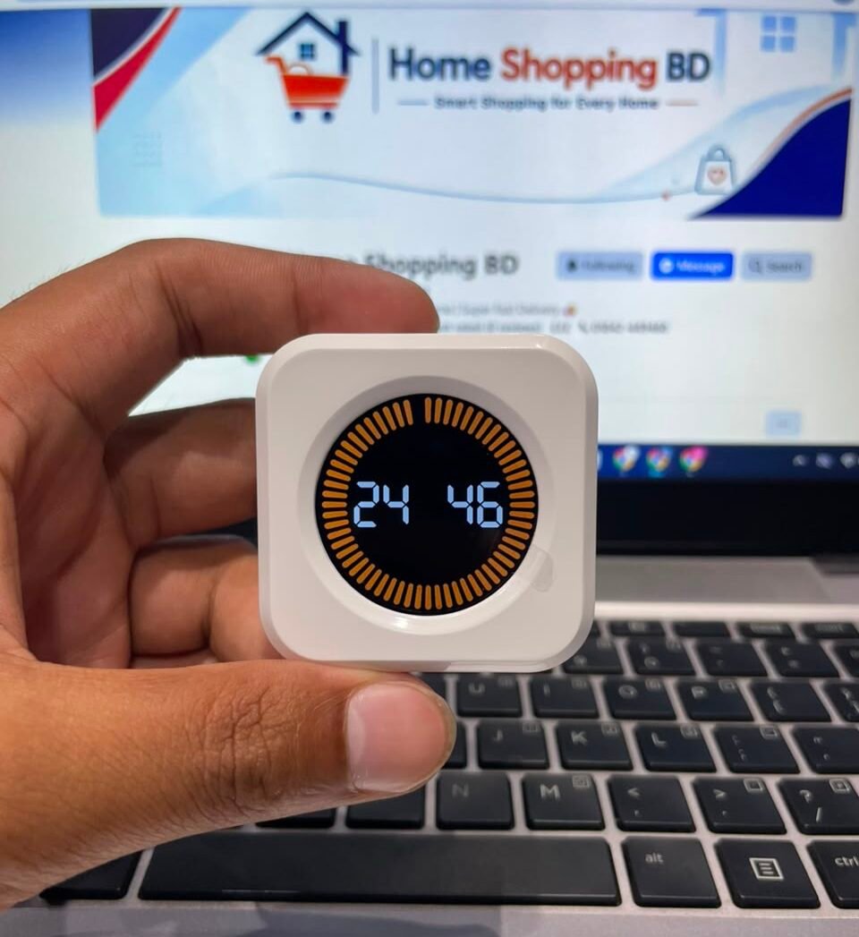 White Pomodoro Timer for Study – LCD Display
