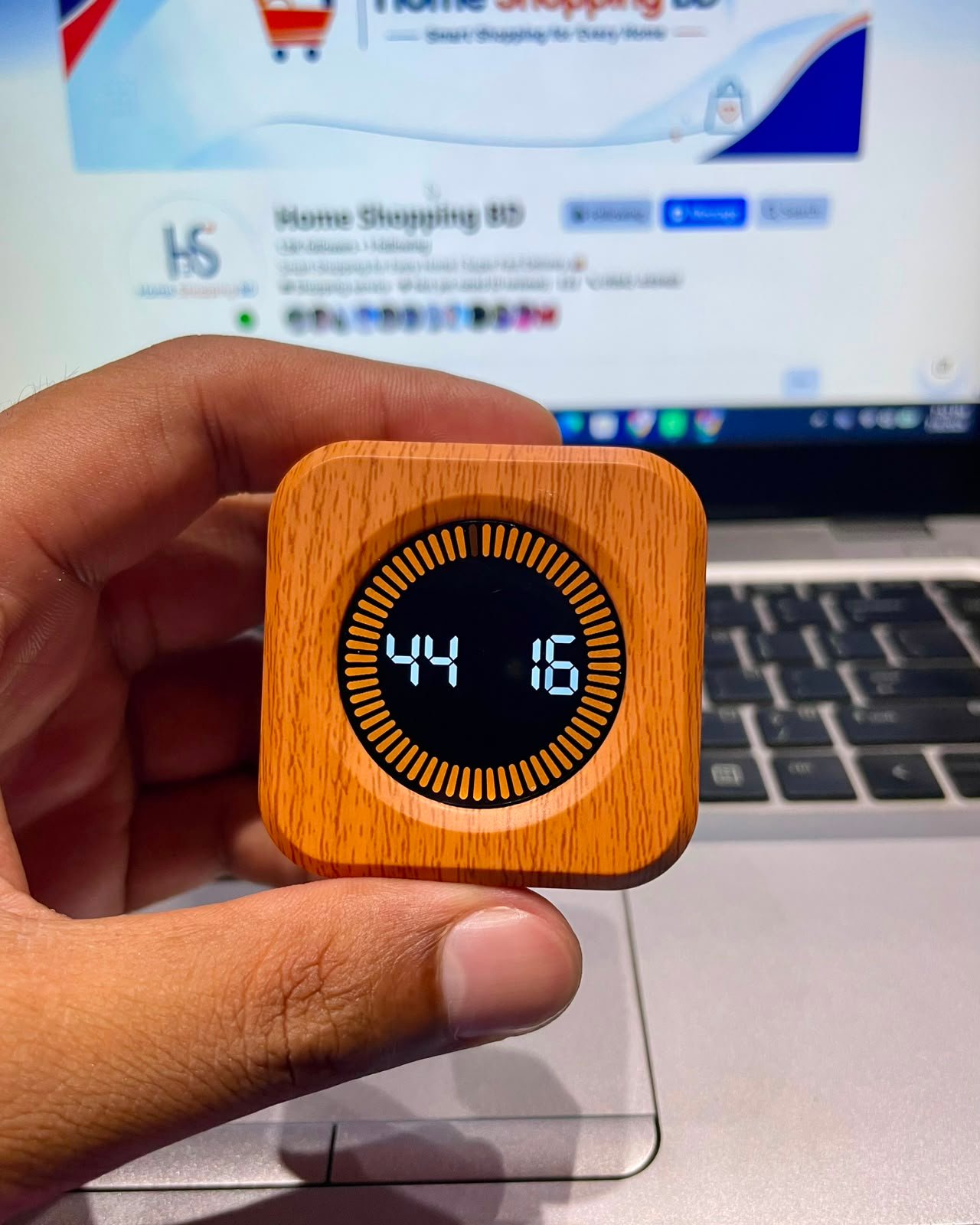 Wooden Pomodoro Cube Timer BD – 3 Months Warranty