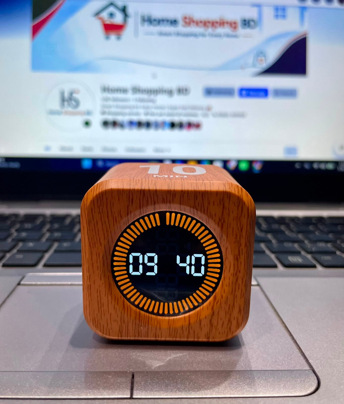 Wooden Pomodoro Cube Timer BD – 3 Months Warranty