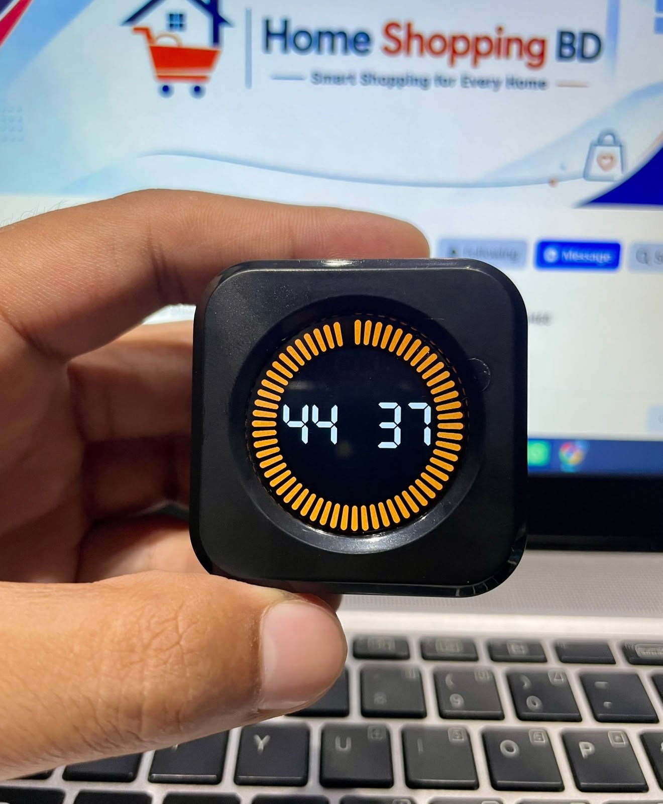 Black Productivity Cube Timer – Boost Focus & Deep Work